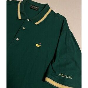 VTG The Masters Golf Tournament Green Polo Shirt XL Augusta Mercerized Cotton